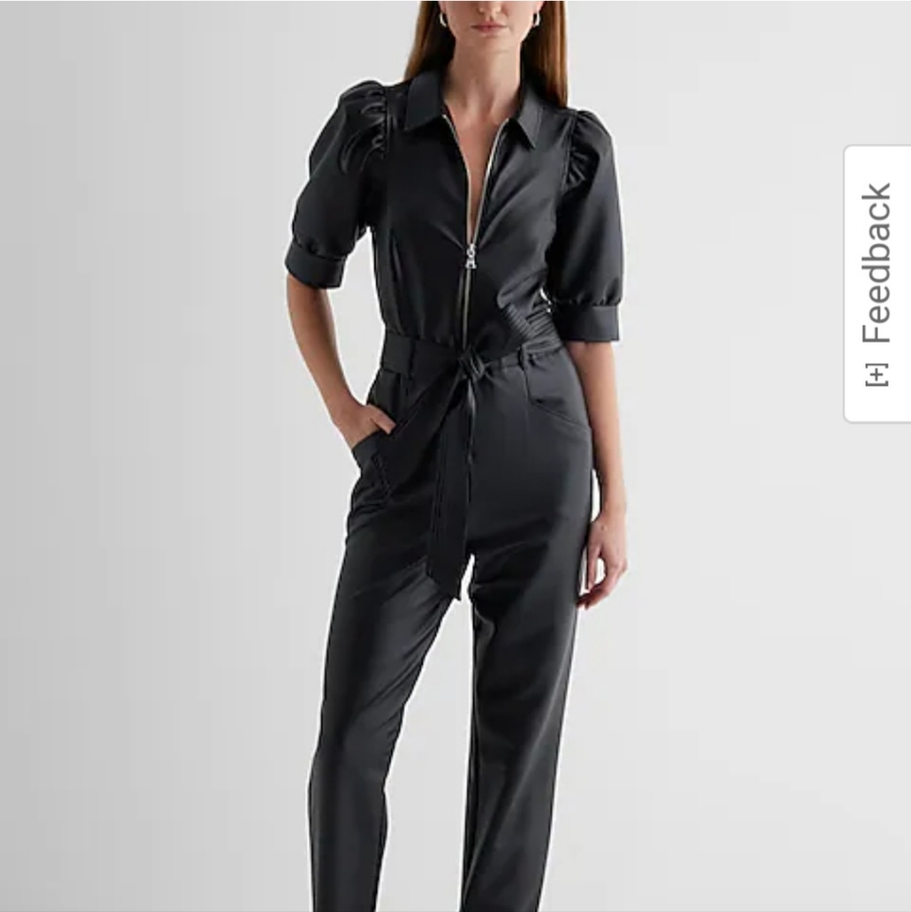 Amazing Express Faux Leather Jumpsuit! XS- New with Tags